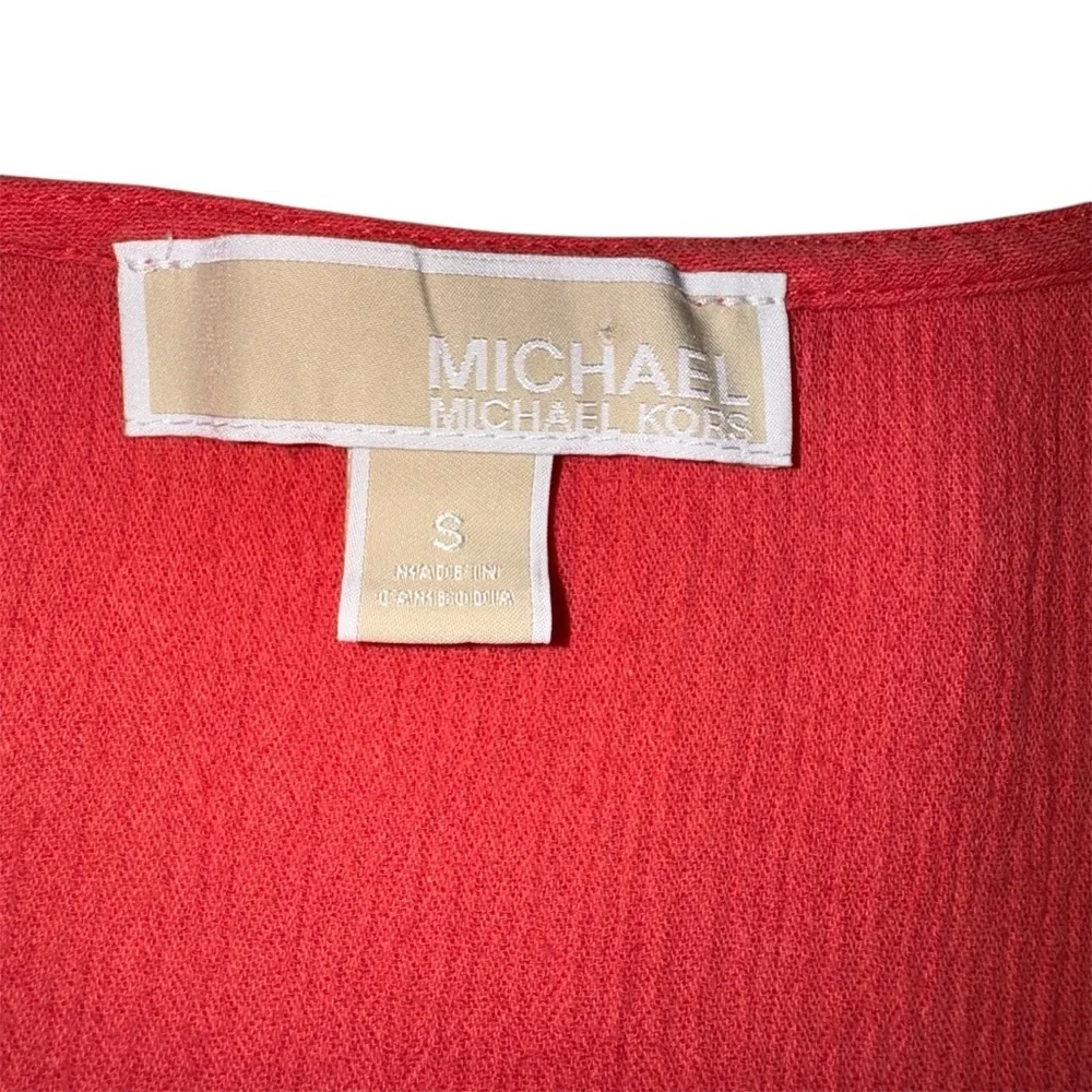 Michael Kors Coral Flutter Sleeve Blouse‎ Size S